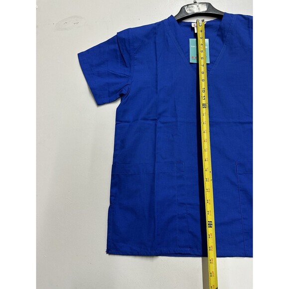 Expo V Neck women size small nurse medical uniform pants and top in royal blue - Picture 6 of 11
